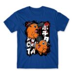 Pochita Graffiti Royal Blue Men's Tee for Anime, Chainsaw Man