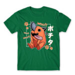 Pochita – Woof Kelly Green Men's Tee for Anime, Chainsaw Man