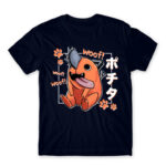 Pochita – Woof Navy Men's T-shirt for Anime, Chainsaw Man