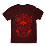 Pokemaster training club Burgundy Men's Tee for Anime, Pokemon