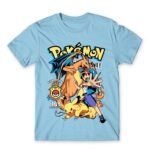 Pokémon Champion Sky Blue Men's T-shirt for Anime, Pokemon