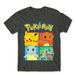 Pokémon Team Gen 1 Dark Grey Men's T-shirt for Anime, Pokemon