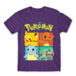 Pokémon Team Gen 1 Dark Purple Men's T-shirt for Anime, Pokemon