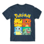Pokémon Team Gen 1 Denim Men's T-shirt for Anime, Pokemon