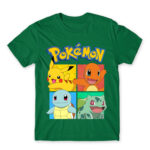 Pokémon Team Gen 1 Kelly Green Men's T-shirt for Anime, Pokemon