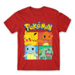 Pokémon Team Gen 1 Red Men's Tee for Anime, Pokemon