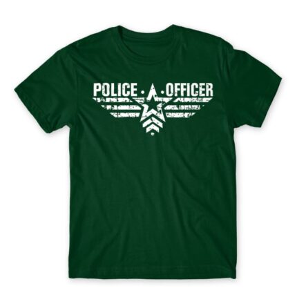 Police Officer Bottle Green Men's Tee for Police, Work