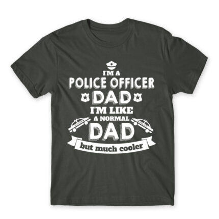 Police officer father Dark Grey Men's Tee for Police, Work