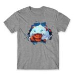 Poro Splash Grey Melange Men's Tee for Gaming, League Of Legends