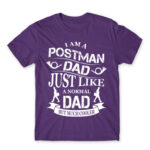 Postman Dad Dark Purple Men's T-shirt for Postman, Work
