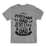 Postman Dad Grey Melange Men's Tee for Postman, Work