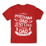 Postman Dad Red Men's T-shirt for Postman, Work