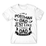 Postman Dad White Men's T-shirt for Postman, Work