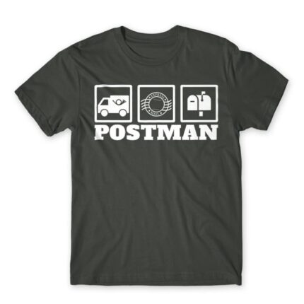 Postman Dark Grey Men's T-shirt for Postman, Work