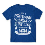 Postman Mom Royal Blue Men's T-shirt for Postman, Work