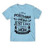 Postman Mom Sky Blue Men's T-shirt for Postman, Work