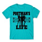 Postman’s Life Atoll Blue Men's Tee for Postman, Work