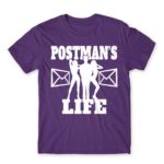 Postman’s Life Dark Purple Men's T-shirt for Postman, Work