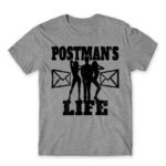Postman’s Life Grey Melange Men's T-shirt for Postman, Work