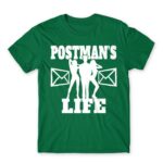 Postman’s Life Kelly Green Men's T-shirt for Postman, Work