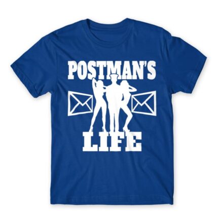 Postman’s Life Royal Blue Men's T-shirt for Postman, Work