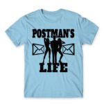 Postman’s Life Sky Blue Men's Tee for Postman, Work