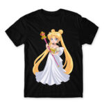 Princess Serenity Black Men's T-shirt for Anime, Sailor Moon