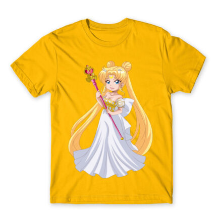 Princess Serenity Gold Men's Tee for Anime, Sailor Moon