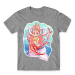 Princess Shirahoshi Grey Melange Men's Tee for Anime, One Piece