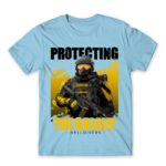 Protecting the galaxy – HELLDIVERS Sky Blue Men's T-shirt