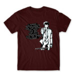 Psycho Pass – Kougami Shinya Burgundy Men's Tee for Anime, Psycho Pass