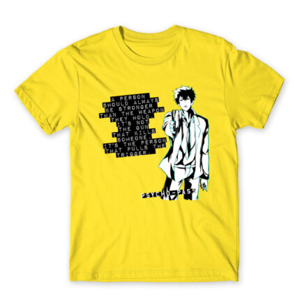 Psycho Pass – Kougami Shinya Lemon Men's Tee for Anime, Psycho Pass