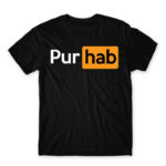 Purhab Black Men's T-shirt for Brand Parody, Funny