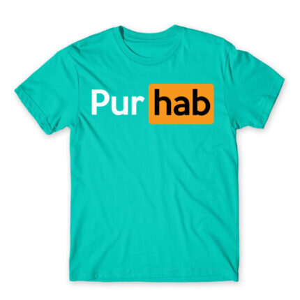 Purhab Turquoise Men's Tee for Brand Parody, Funny
