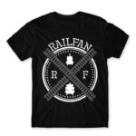 Railfan Black Men's T-shirt for Train Conductor, Work