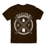 Railfan Chocolate Men's Tee for Train Conductor, Work