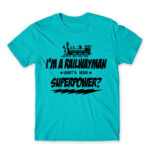 Railwayman superpower Atoll Blue Men's T-shirt for Train Conductor, Work