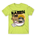 Ramen Time – Naruto Apple Green Men's Tee for Anime, Naruto