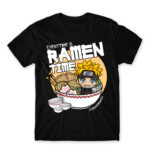 Ramen Time – Naruto Black Men's T-shirt for Anime, Naruto