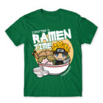Ramen Time – Naruto Kelly Green Men's Tee for Anime, Naruto