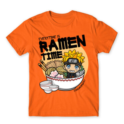 Ramen Time – Naruto Orange Men's Tee for Anime, Naruto