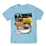 Ramen Time – Naruto Sky Blue Men's T-shirt for Anime, Naruto