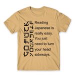 Reading japanese is easy Sand Men's Tee for Funny, Sarcastic Humour