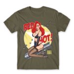 Red Hot Pin-up Zinc Men's T-shirt for Soldier, Work