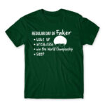 Regular day of Faker Bottle Green Men's T-shirt for Gaming, League Of Legends