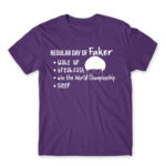 Regular day of Faker Dark Purple Men's Tee for Gaming, League Of Legends