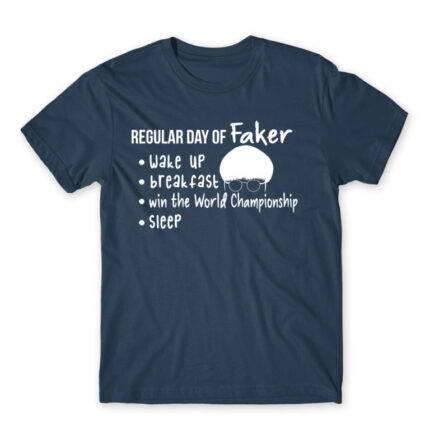 Regular day of Faker Denim Men's Tee for Gaming, League Of Legends