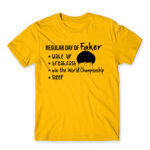 Regular day of Faker Gold Men's T-shirt for Gaming, League Of Legends
