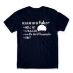 Regular day of Faker Navy Men's Tee for Gaming, League Of Legends