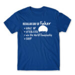 Regular day of Faker Royal Blue Men's Tee for Gaming, League Of Legends